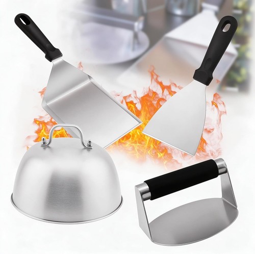 Burger smasher set edelstahl - burger,