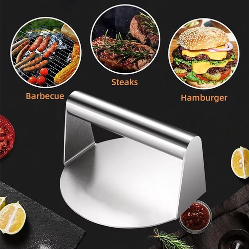 Edelstahl burgerpresse 14cm - edelstahl,
