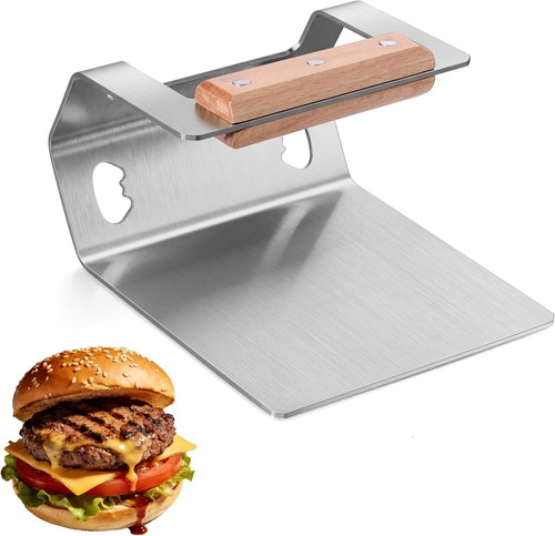 Burgerpresse edelstahl 14x14cm - burgerpresse,